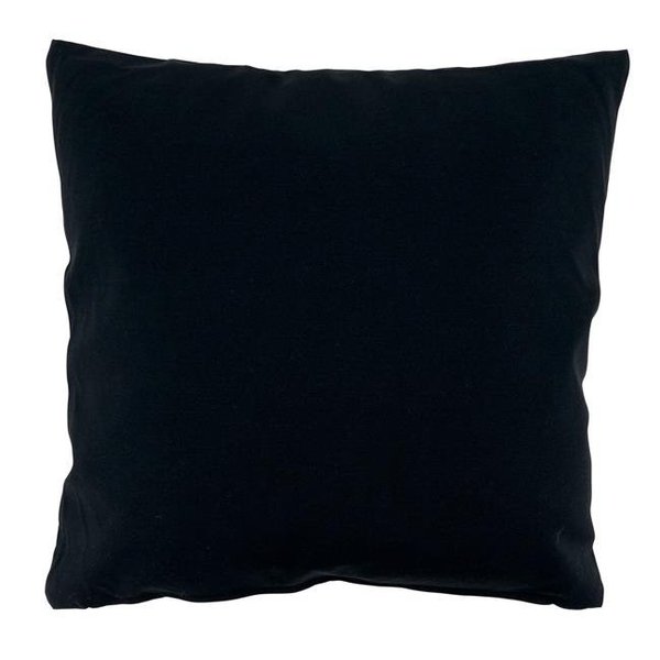 Saro Lifestyle SARO 1906.BK21SP 21 in. Square Poly Filled Solid Color Outdoor Throw Pillow  Black 1906.BK21SP